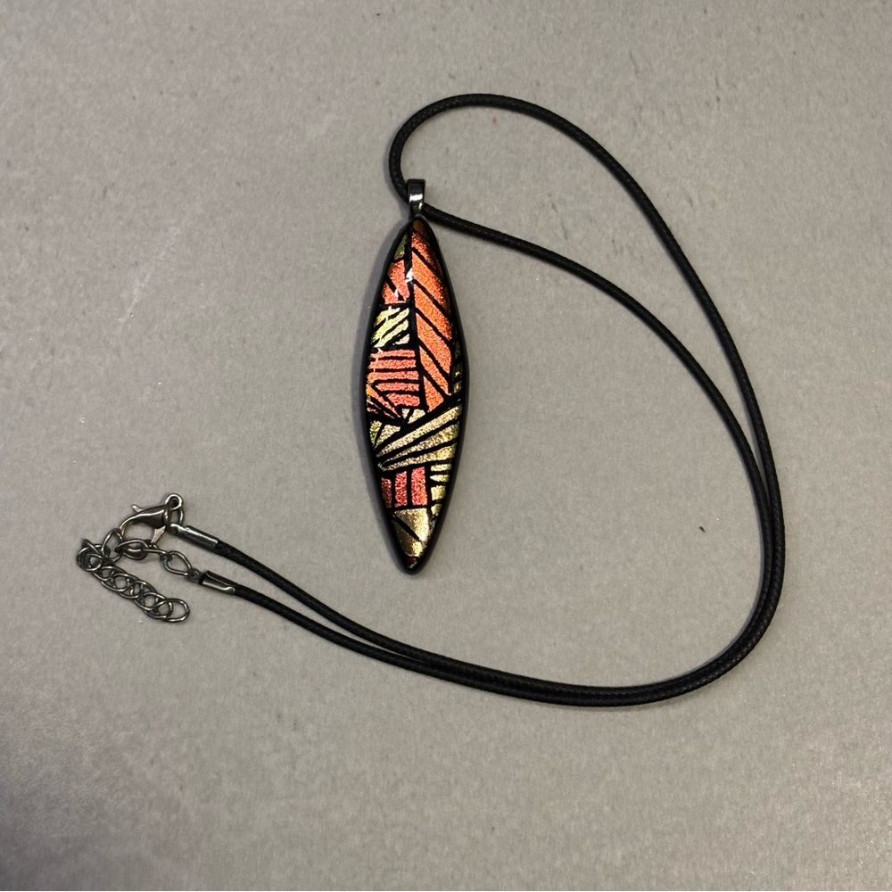 Holographic Glass Pendant Necklace